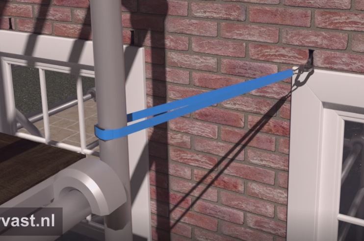 steiger spanband gevel veiliger werken op hoogte gevelschade spouwanker muuranker steigerhaak