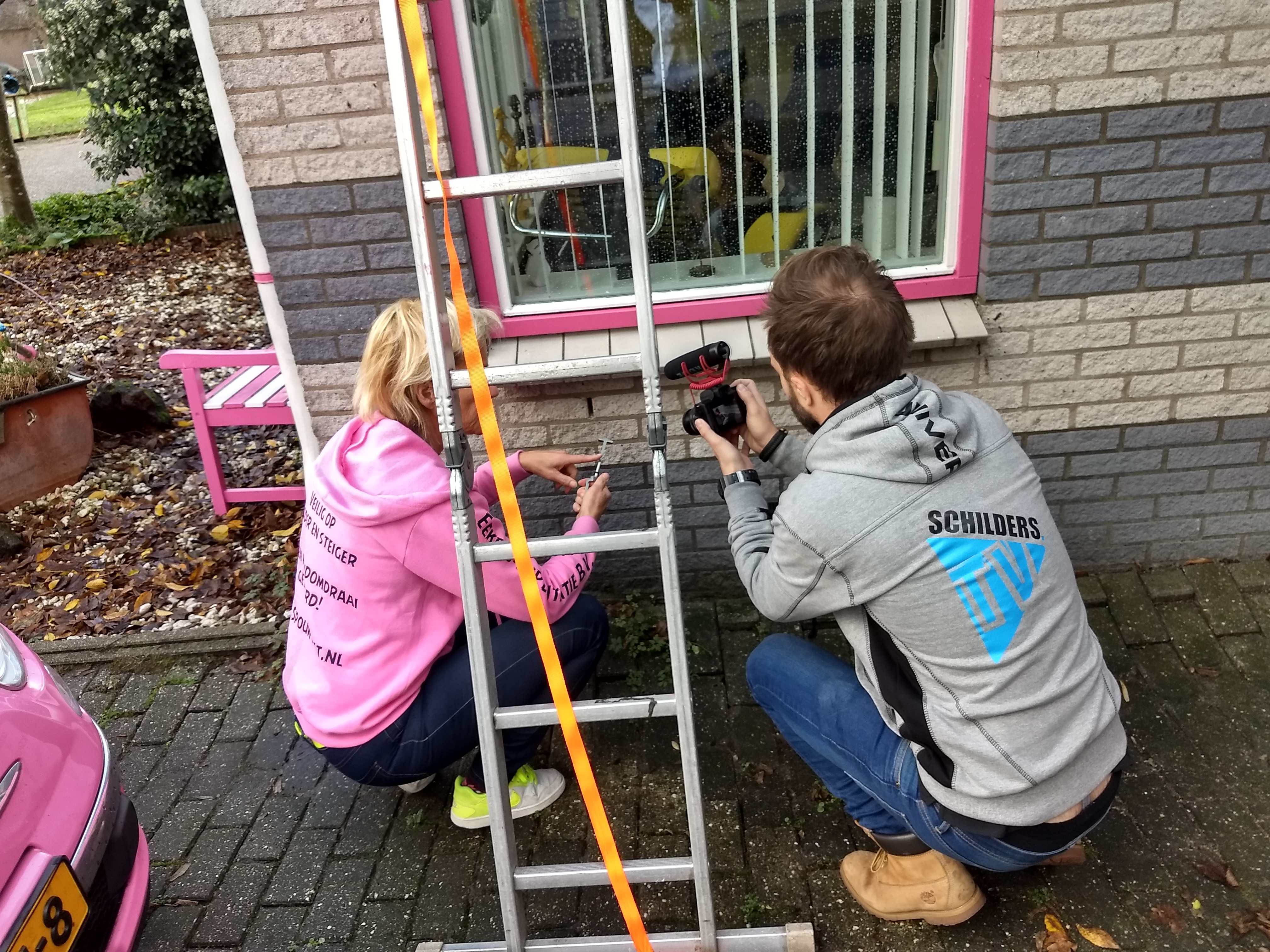 ladder steiger zekeren veilig werken glazenwasser schilder muuranker spouwanker Step gezonder werken